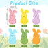 Whaline 120Pcs Double-Sided Colorful Bunny Mini Erasers, Rabbit Shaped Pencil Erasers for Easter Spring Party Favors