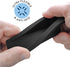 S&T INC. Heavy Duty Rubber Door Stopper - Black, 4.8 in. x 2.2 in. x 1.3 in, 4 Pack
