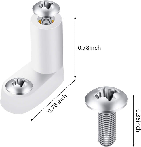 Mudder 50 PCB Board Mounting Feet, L Shape Insulated PCB Spacer with Screws for Arcade Gaming Board