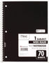 Mead Spiral Notebook, 6 Pack, 1-Subject, Wide Ruled Paper, 7-1/2" x 10-1/2", 70 Sheets per Notebook, Color Will Vary (73063) by Mead