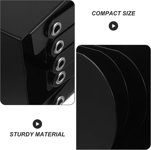 ARTIBETTER Expandable Black Bookend for Desk, Large Retractable Desktop Bookshelf Organizer, Book Holder for Office