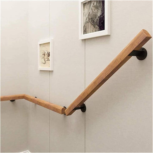 ALDEPO 1Ft-20Ft/17Ft/510Cm 1ft/30cm Grab Bars Non-Slip Wood Handrails, Pine Handrails Complete Kit, Barrier-Free