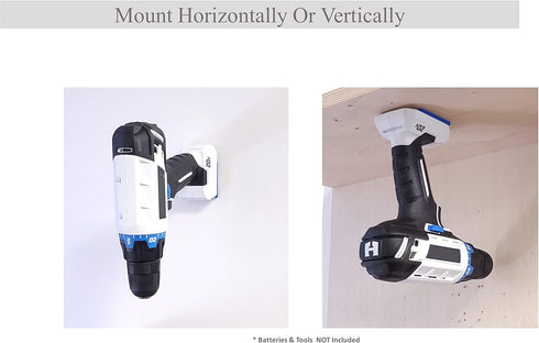 For Hart 20V Cordless Tool & Battery Mounts Hangers Holders Brackets - 12 Pack - 6 Tool + 6 Battery Mounts
