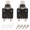 30A Manual Reset Push Button Circuit Breaker 125/250V AC 50V DC with Quick Connect Terminals and Waterproof Caps