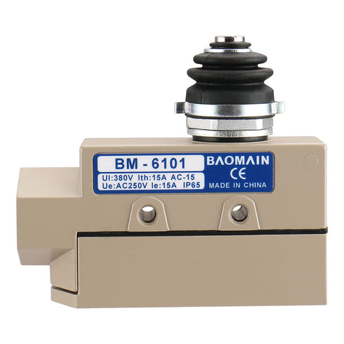 Baomain TZ-6101 Plunger Limit Switch (BM-6101) 15A/250VAC for Push & Pull/Roll-up Door
