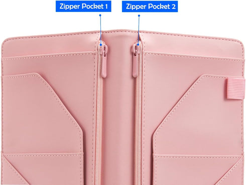 2 Pink Server Book, Server Books for Waitress, Waitress Book with Zipper Pocket, Cute Server Book, Server Note Pads