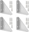 Joyangy 4pcs White Bed Corner Braces Right Angle Bracket, 66mm x 66mm Metal