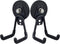 MUTUACTOR 2PCS Heavy Duty Magnetic Hooks, Double Hook Storage for Garage, Strong Metal Hooks for Cabinets, Drill