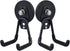 MUTUACTOR 2PCS Heavy Duty Magnetic Hooks, Double Hook Storage for Garage, Strong Metal Hooks for Cabinets, Drill