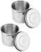 QWORK Stainless Steel Ointment Jar with Lid, 2 Pack Medical Container Jars for Storage of Medical Liquid, Lab Use