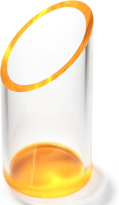 OfficeGoods Acrylic Pen & Pencil Holder - Modern Cylinder Design, Beautiful Desk Organizer for Home or Office, Neon