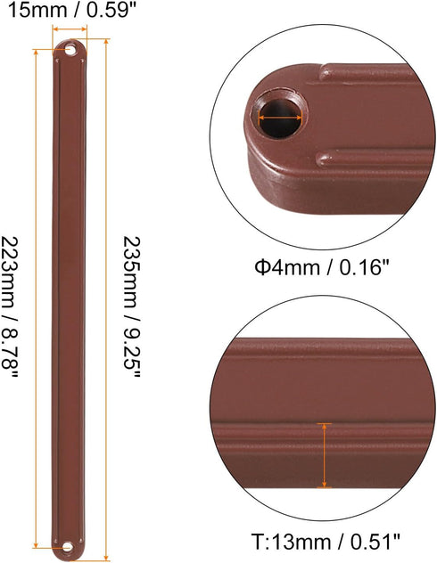 5Set 235mm uxcell Drawer Slides, - Plastic Drawer Rails with Screw, Side Mounted Grooved Guide Rail for Cabinet Drawer