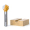 120-Degree V Groove Router Bit, 1/4" Shank, 1/2" Cutting Diameter, Carbide Tip