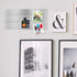 Magnetic Bulletin Strips 5PCS Self Adhesive Frameless Stainless Iron Bar with 10 Magnetic Buttons for Memo Photo Notes