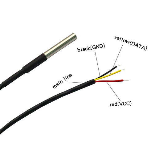 V TELESKY DS18B20 Temperature 6.6Ft Waterproof Sensor with Digital Thermal Stainless Steel Tube Probe