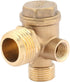 Air Compressor Check Valve, 3-Way Brass Male Threaded Air Compressor Check Valve Tube