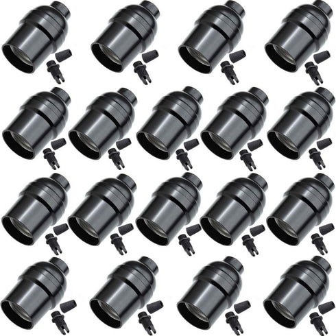 18 Pack E26 Light Socket,Standard Screw-in Lamp Socket Holder for Edison Retro