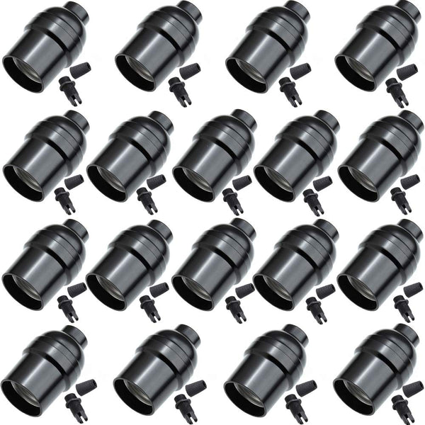 18 Pack E26 Light Socket,Standard Screw-in Lamp Socket Holder for Edison Retro