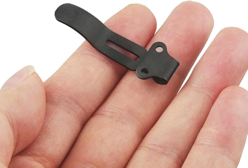 2 Pack Deep Carry Pocket Clips with 4 Screws, Stainless Steel Replacement for Benchmade Bugout 535