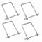 4 Sets 304 Stainless Steel Square U-Bolts, 2.56" Inner Width, 3.15" Length with M6 Nuts for Trailer Accessories
