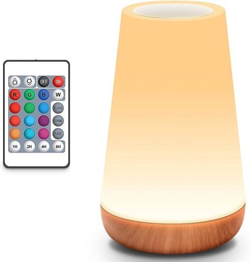 Dimmable Kids Touch Night Light: LED Bedside Lamp Eye-Caring Soft Warm USB Rechargeable Portable for Home Bedroom