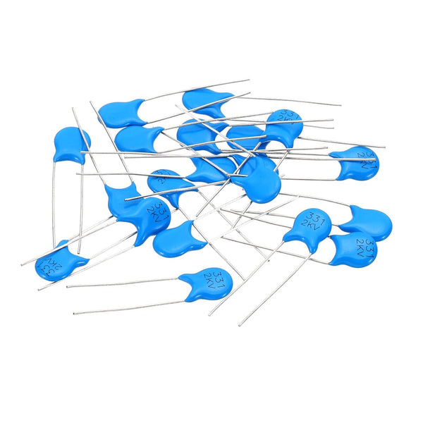 PATIKIL 0.33nf 2kv High Voltage Ceramic Capacitor, 20 Pcs Assortment Kit for Power, Blue Ceramic Chip Capacitors
