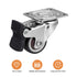 5pcs 1 Inch NUOBESTY TPR Swivel Stem Casters Grey Silent Replacement Wheels for Furniture Cart Rolling Industrial Use