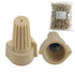 Tan Winged Electrical Wire End Connectors Caps, Bulk 500 Pack Small Twist-on Nuts for 22-8 AWG