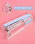 Clear Acrylic Stapler, Elegant Modern Desktop Stapler for Home, Office, or School (Macaron Blue)
