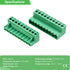 4Pcs 10 Pin 5.08mm Pitch Screw Terminal Block Connector with 4Pcs 10 Pin Phoenix Plug, DIY PCB Mount
