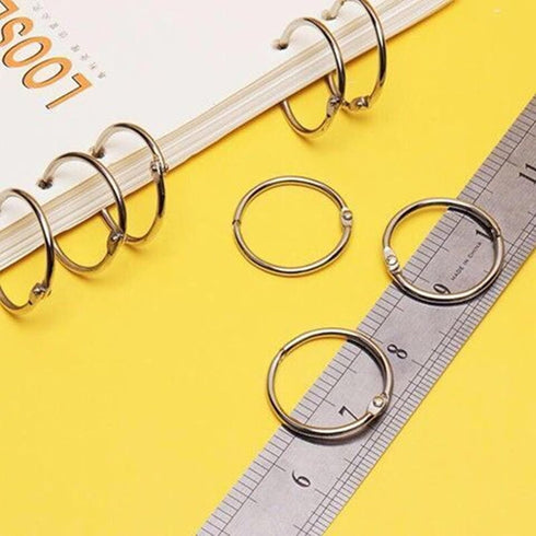 HDTXZYGOOD 2 Inch (10 Pack) Binder Rings Heavy Duty Loose Leaf Metal Book Rings, Nickel Plated Steel Keychain Key Rings
