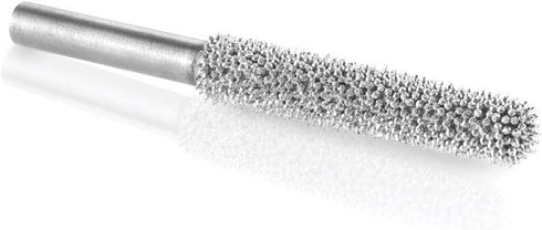 Kutzall Original Ball Nose Rotary Burr, 1/4" Shaft, Coarse, 1/4" Head Dia. x 1-3/8" Length, Woodworking Attachment