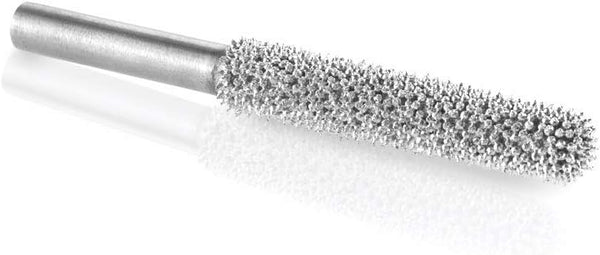 Kutzall Original Ball Nose Rotary Burr, 1/4" Shaft, Coarse, 1/4" Head Dia. x 1-3/8" Length, Woodworking Attachment