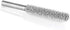 Kutzall Original Ball Nose Rotary Burr, 1/4" Shaft, Coarse, 1/4" Head Dia. x 1-3/8" Length, Woodworking Attachment