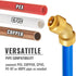 SUNGATOR 1/2 Inch 45 Degree Elbow, No Lead Brass Plumbing Fittings, Push to Connect PEX, Copper, CPVC, PE-RT, Pack of 3