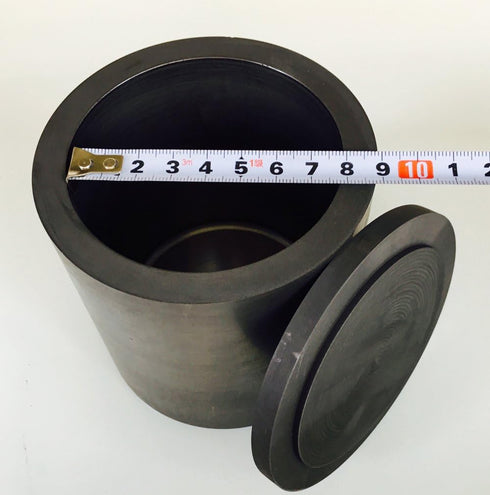 OTOOLWORLD Smelting Lab Graphite Crucible with Cover, 100MMx100MM