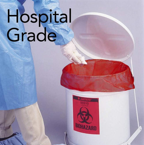 33 29" 43" 1.1 0.0011 Inch, 20 RESILIA Biohazard Bags - Hazardous Waste Disposal, Meets DOT ASTM Standards for Hospital