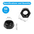 Yinpecly 50Pcs #8-32 304 Inch Nylon Insert Hex Lock Nuts Stainless Steel Locknuts Self-Locking Nut, Standard Threaded