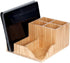 MobileVision Bamboo Multi-Function Desktop Organizer - Store Notepads, Folders, Paperclips, Business Cards & More
