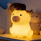 Amaredom Highland Cow Night Light, Cute Silicone Cow Lamp, Dimmable Rechargeable LED