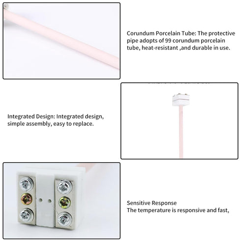 WRP-100 5.9" S-type Platinum Rhodium Thermocouple Temperature Sensor Probe for Air Conditioning