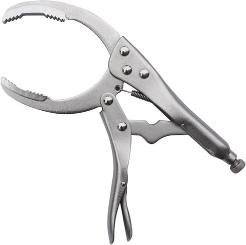 Locking Grip Oil Filter Wrench, 9.5in/240mm, Chrome Vanadium Steel