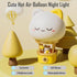 kvppvt 3 Hot Air Balloon Rechargeable Night Light, Safe Soft Silicone Material, Brightness Levels, Tap Control, Warm