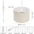 15Ft E26/E27 Bulb PATIKIL Plug in Pendant Light, Rope Cord Hanging Lamp Fixture with ON/Off Switch, Linen Fabric Shade