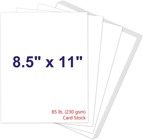 White Cardstock 8.5 x 11, 230gsm Cover Cardstock Paper, 85 Lb Heavy Card Stock for Invitations, Crafts, 30 Sheets