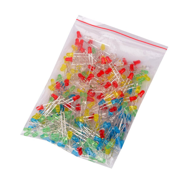 DAOKI C.J. SHOP 250pcs Multicolor (Green, Red, Yellow, Blue, White) 3mm LED Light