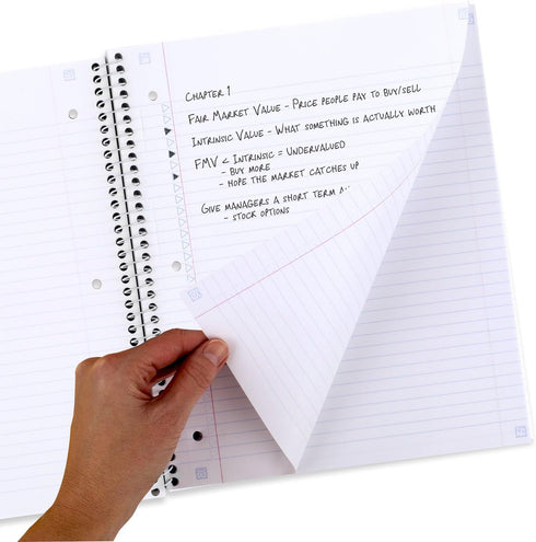 Five Star Spiral Notebooks + Study App, 2 Pack, 1 Subject, College Ruled Paper, 11" x 8-1/2"