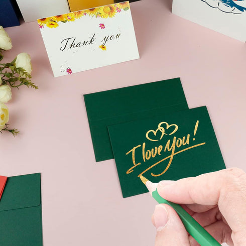 YINUOYOUJIA 50 Packs A7 Self Seal Envelopes for Invitations, 5x7 Cards, Square Flap, Great for Weddings and Parties