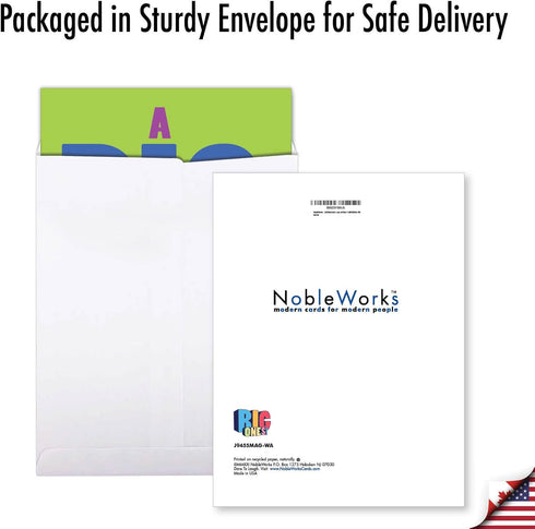 NobleWorks Big 3rd Work Anniversary Card, Jumbo 8.5 x 11 Notecard for 3 Year Employee w/Envelope for Men, Women