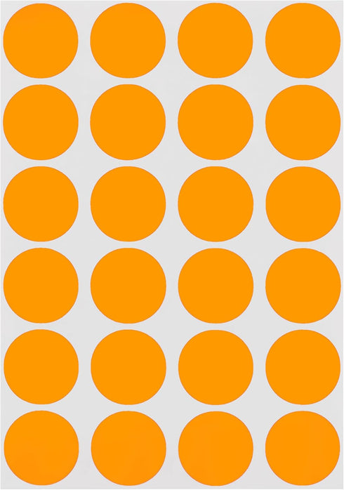 ChromaLabel 0.75 Inch Round Label – Permanent Color Code Dot Stickers, 1008 Pack, 24 Labels per Sheet, Fluorescent